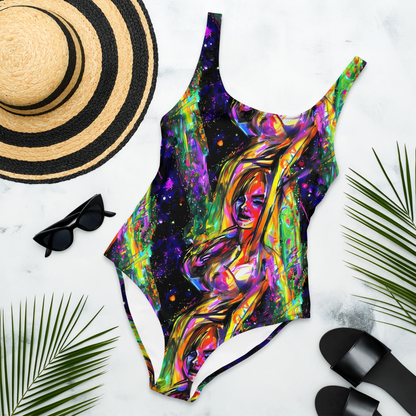 One-Piece Swimsuit - Galactic Flamenco