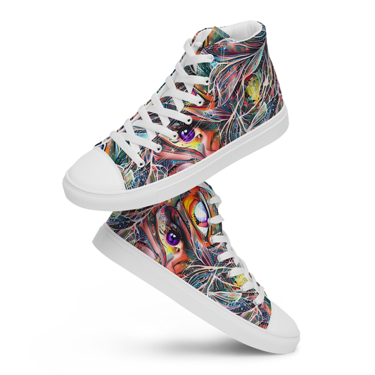 Women's High Top Canvas Shoes - Prismatic Reverie