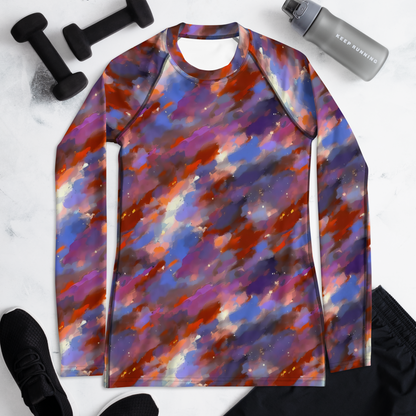 Women's Rash Guard - Celestial Brushstroke