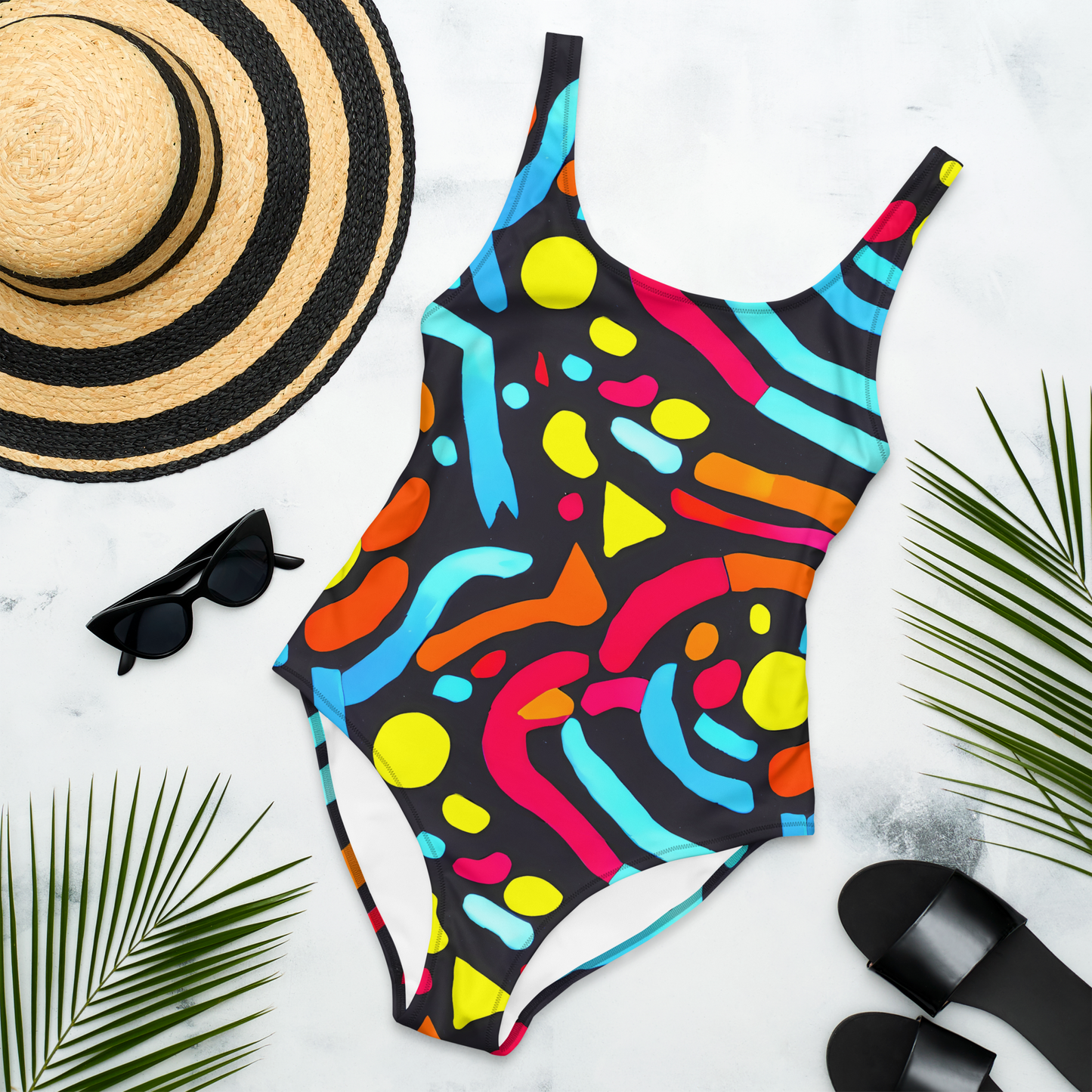 One-Piece Swimsuit - Midnight Stream