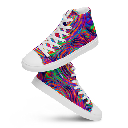 Women's High Top Canvas Shoes - Quantum Spiral