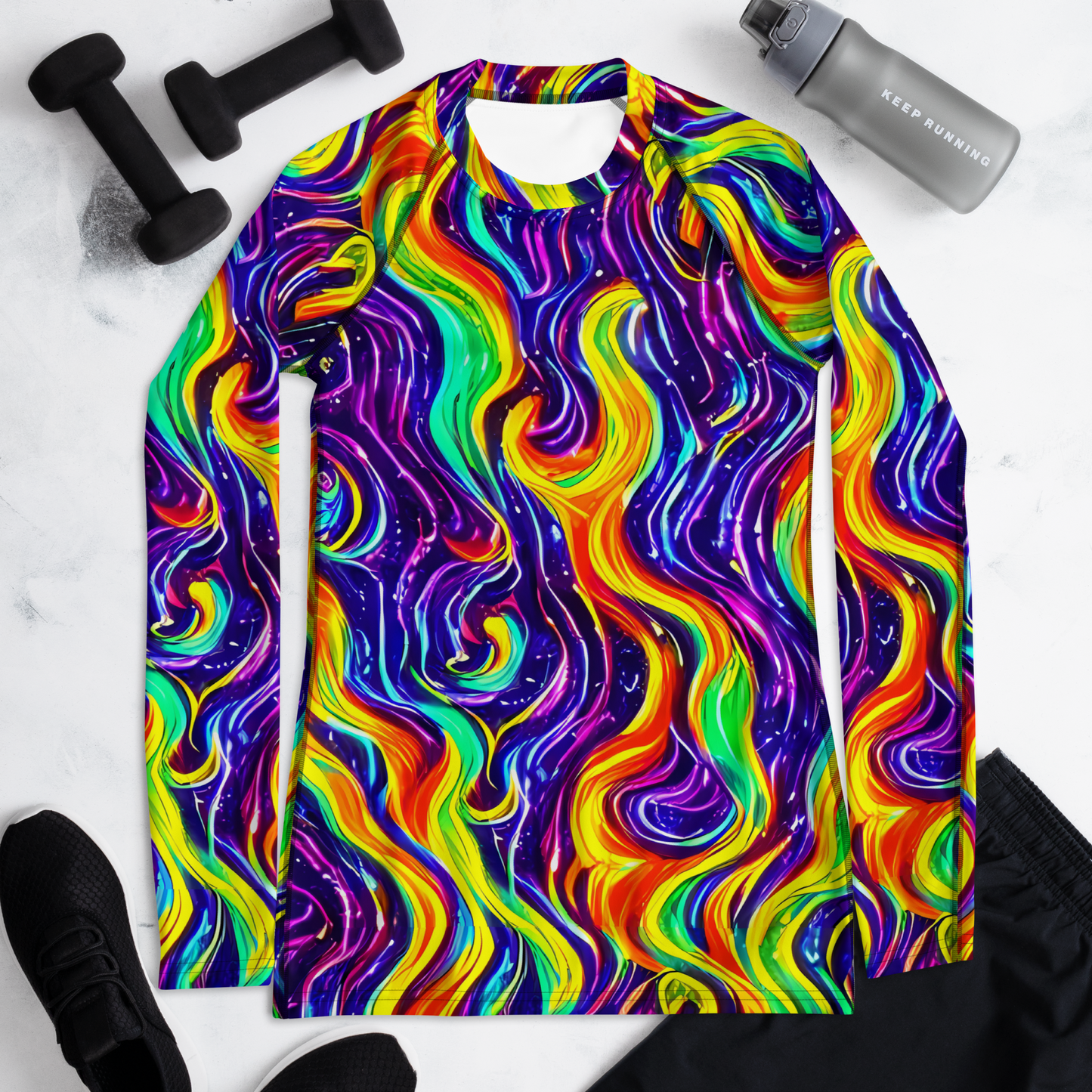 Women's Rash Guard - Galactic Flames