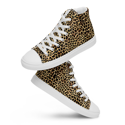 Women's High Top Canvas Shoes - Cheetah Mosaic