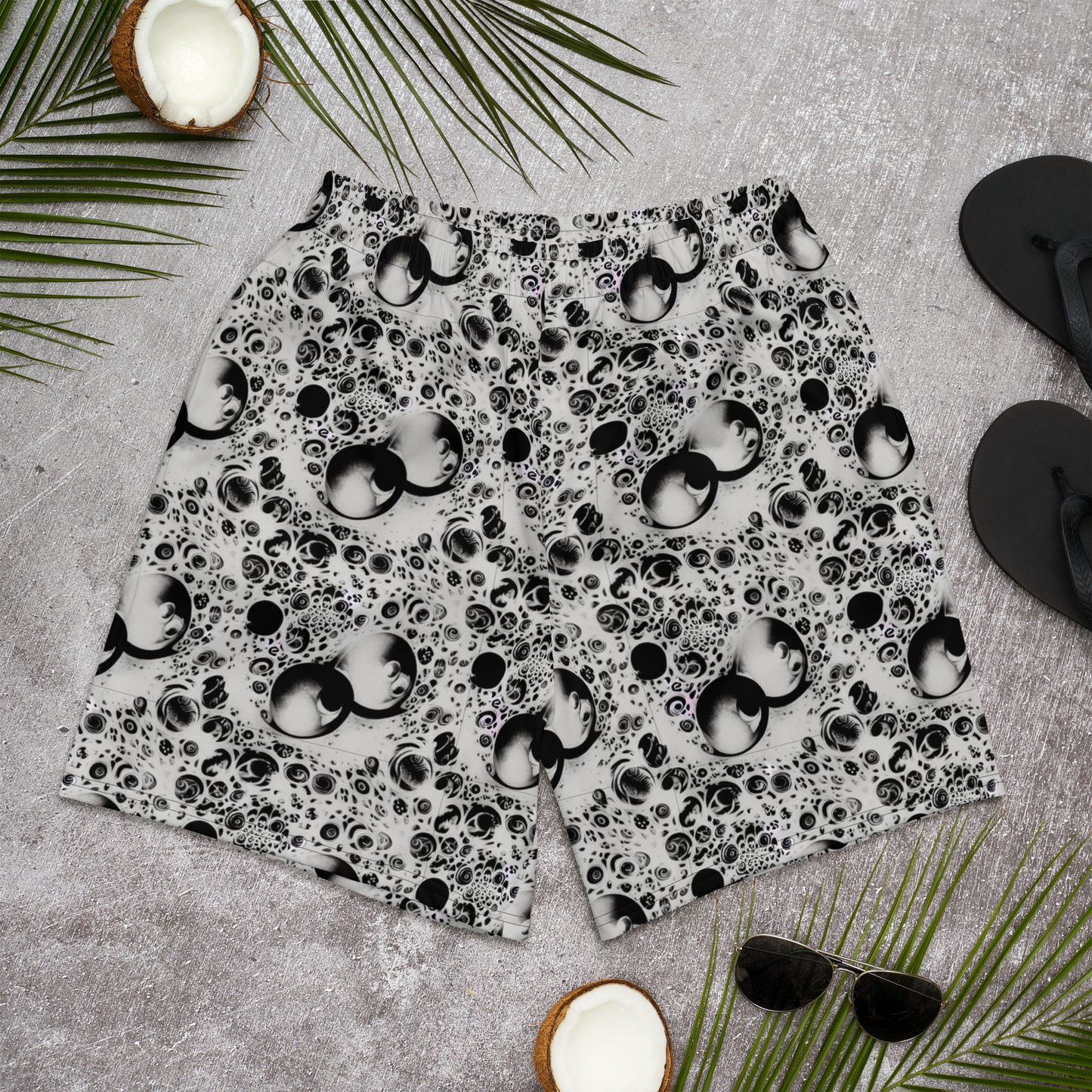 Men's Athletic Shorts - Crater Swirl