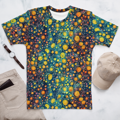 Men's Crew Neck T-Shirt - Starry Orbits