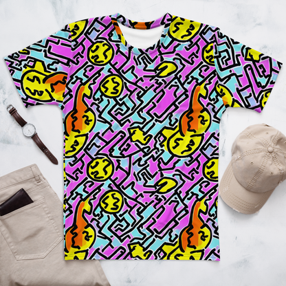 Men's Crew Neck T-Shirt - Punk Doodles