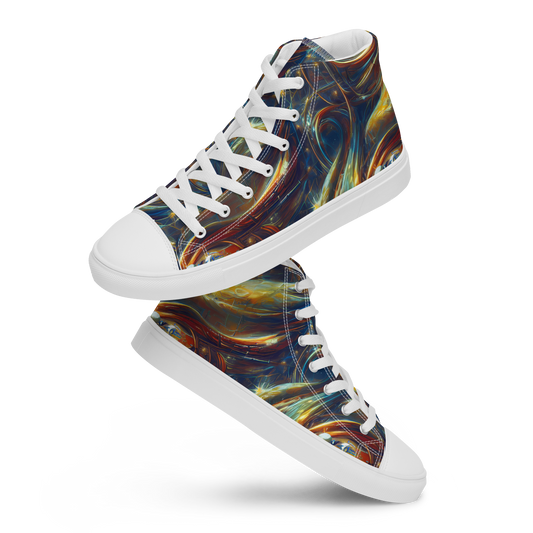 Women's High Top Canvas Shoes - Celestial Vortex