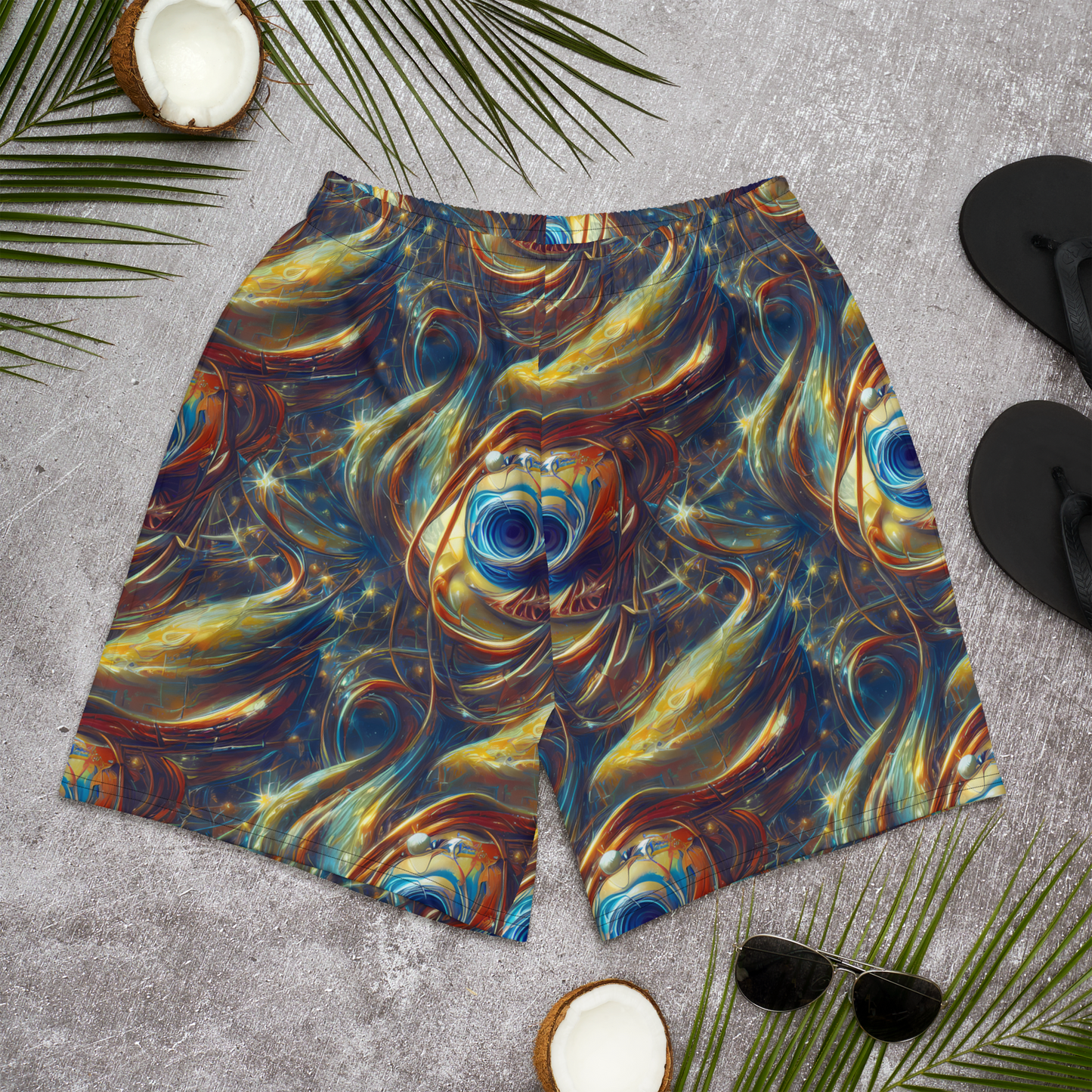 Men's Athletic Shorts - Celestial Vortex