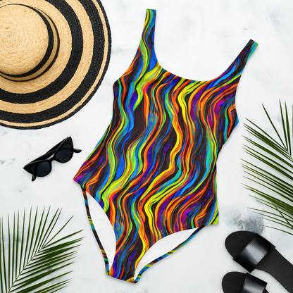 One-Piece Swimsuit - Celestial Waves