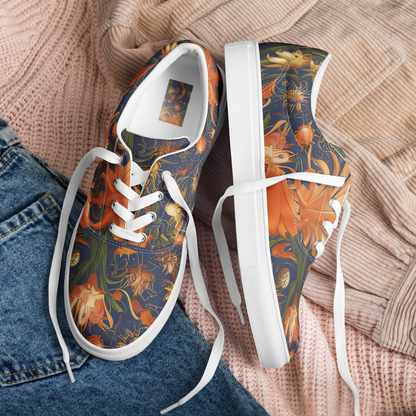 Men's Lace-Up Canvas Shoes - Stellar Blooms