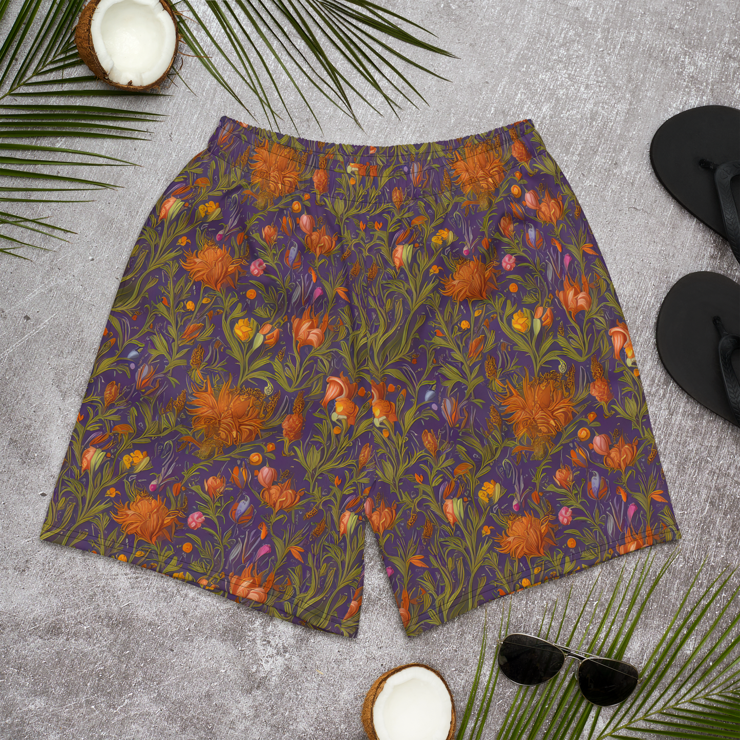 Men's Athletic Shorts - Botanical Nebula