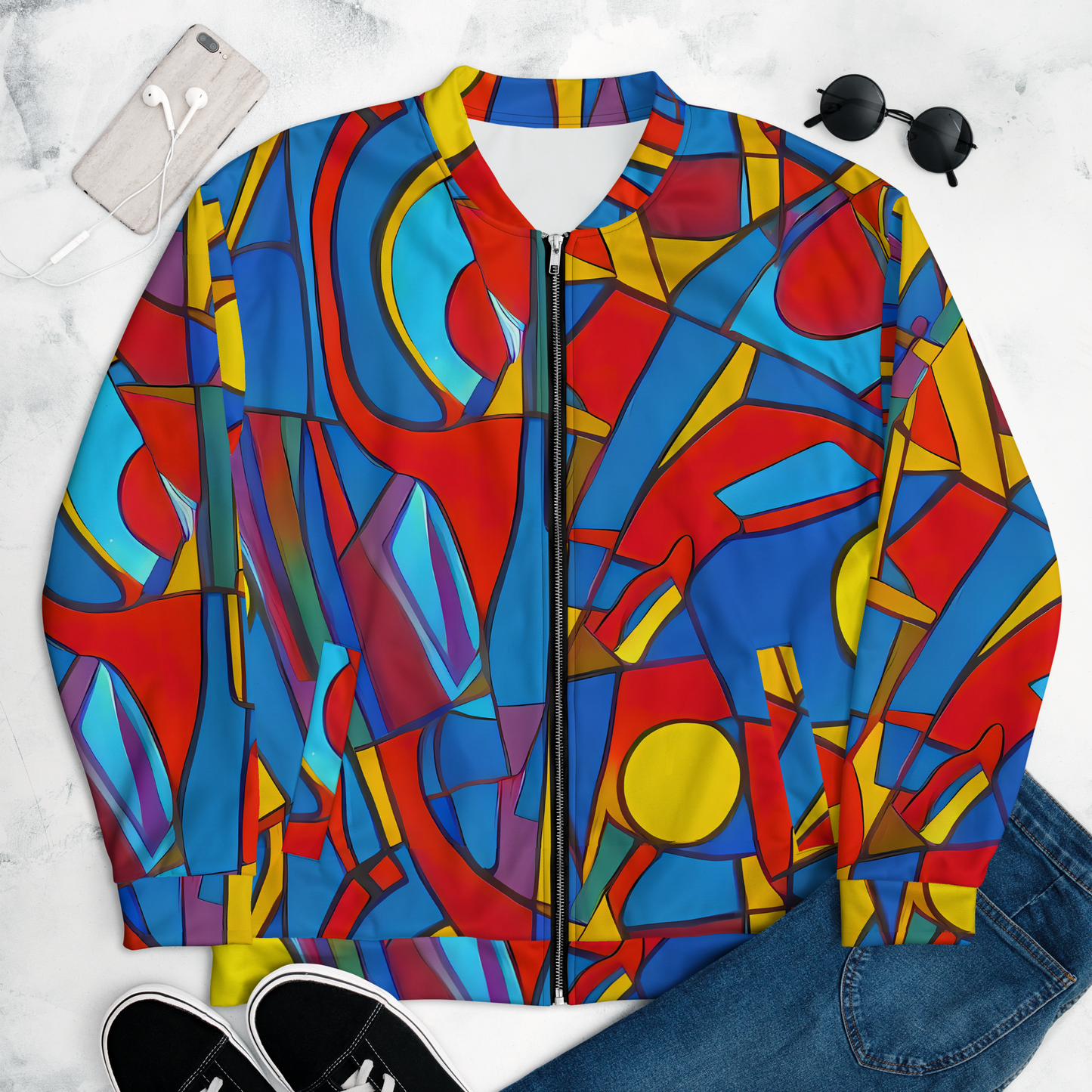 Bomber Jacket - Mondrian Maze