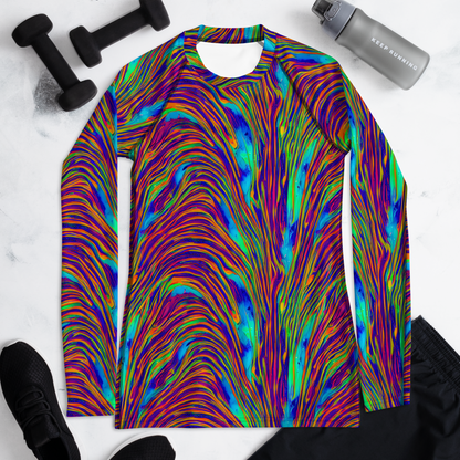Women's Rash Guard - Lux Waves