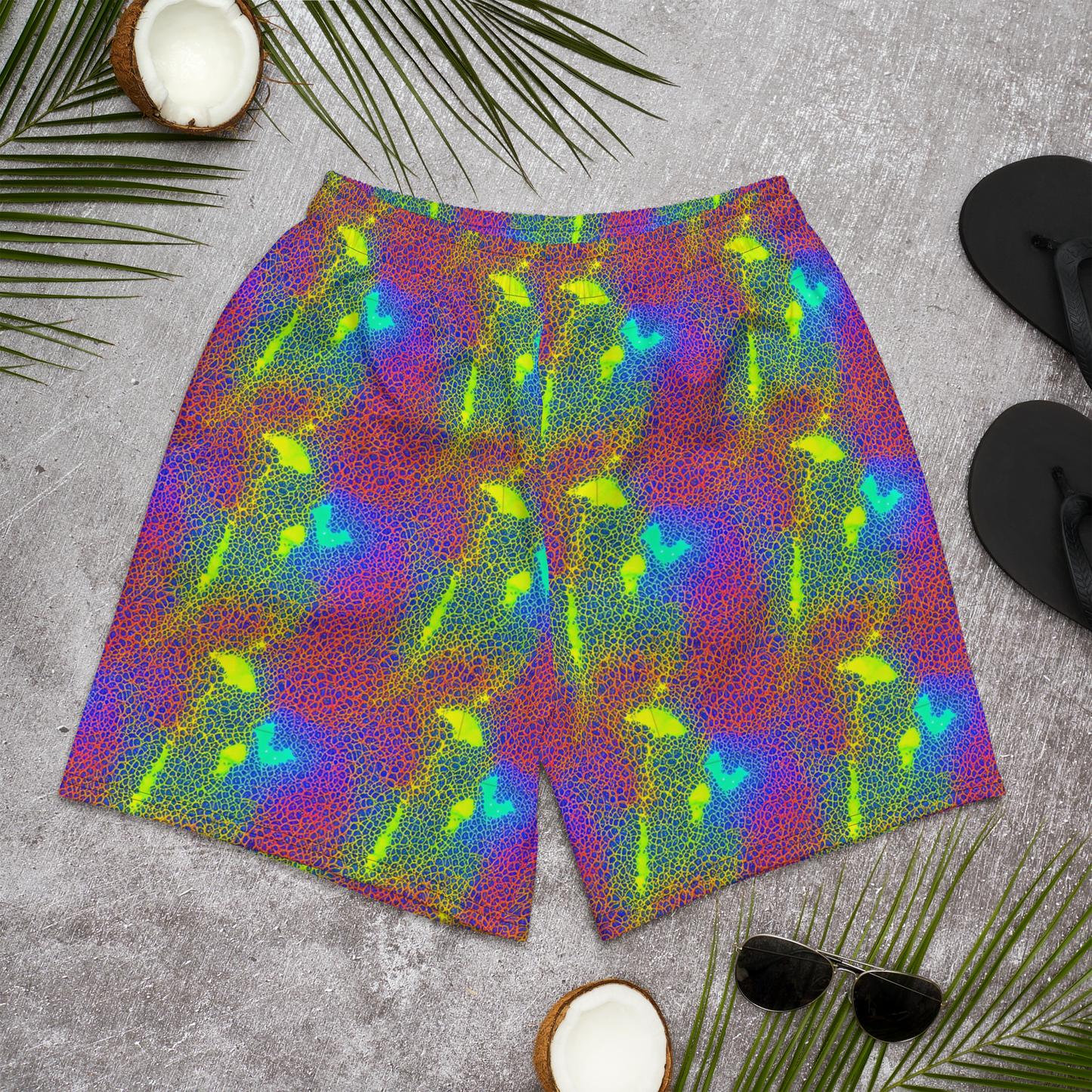 Men's Athletic Shorts - Prismatic Web