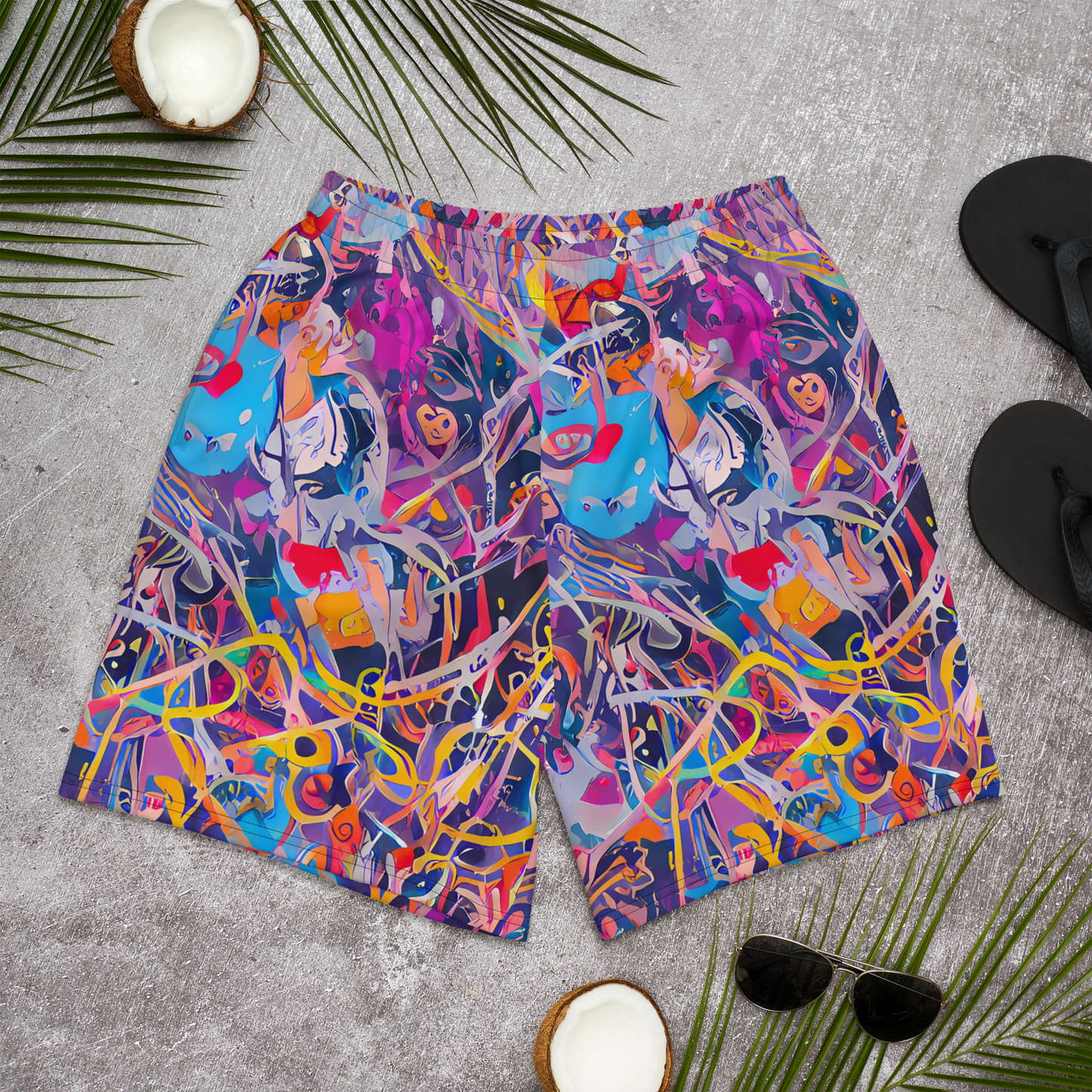 Men's Athletic Shorts - Vibrant Fusion