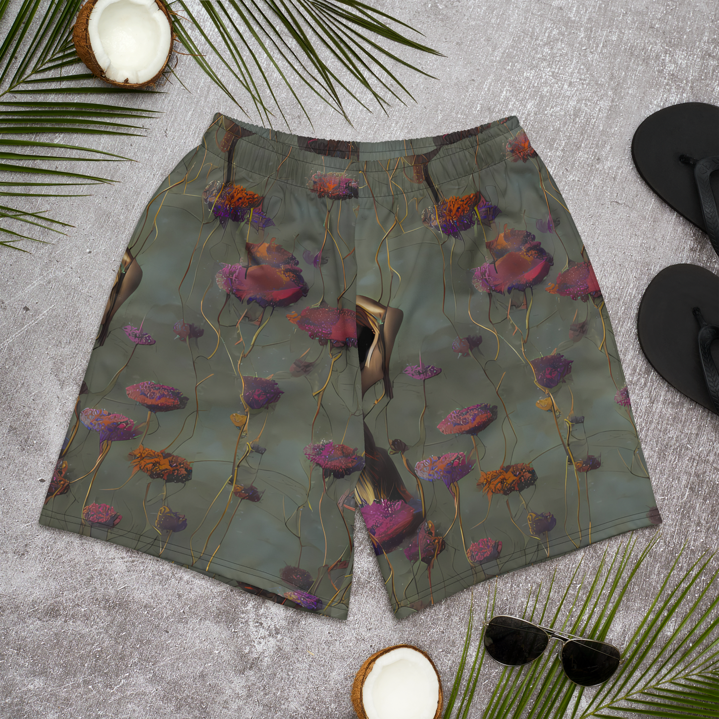 Men's Athletic Shorts - Ethereal Bloom