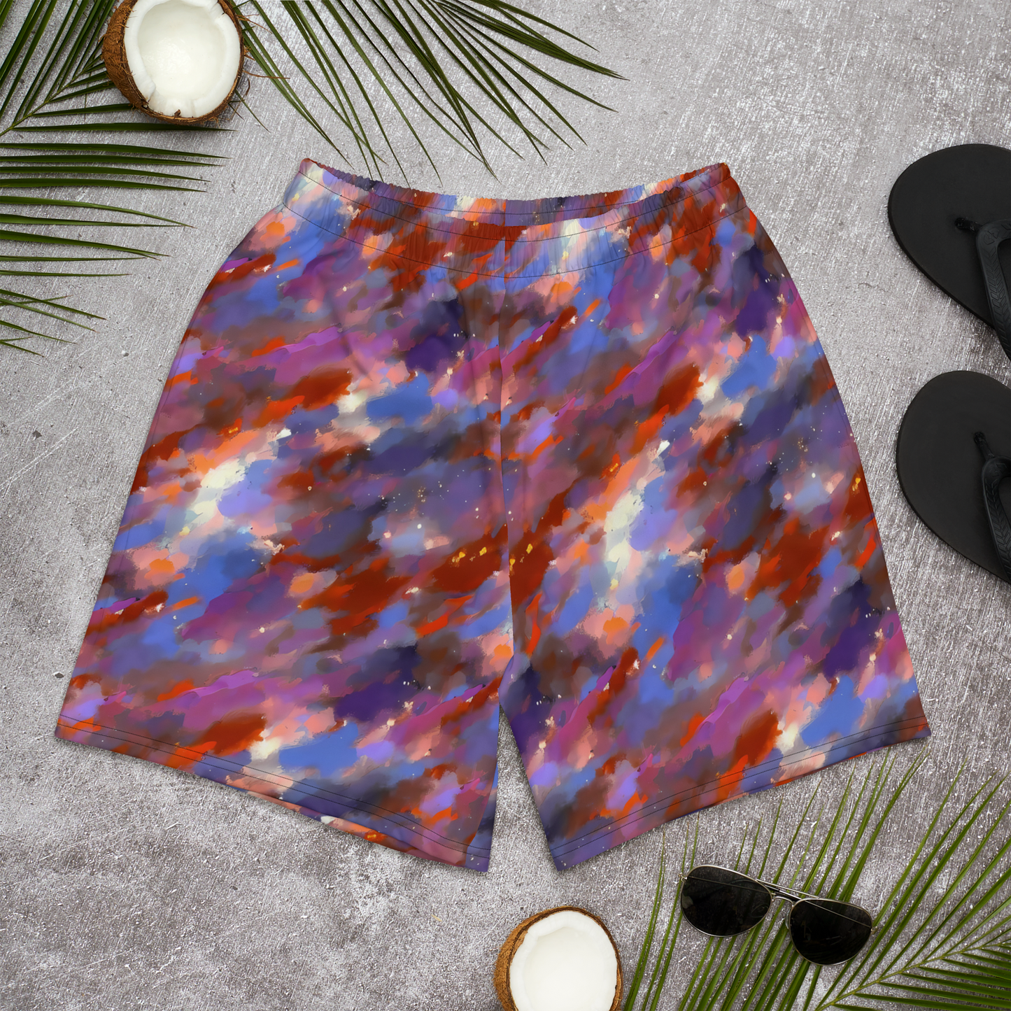 Men's Athletic Shorts - Celestial Brushstroke