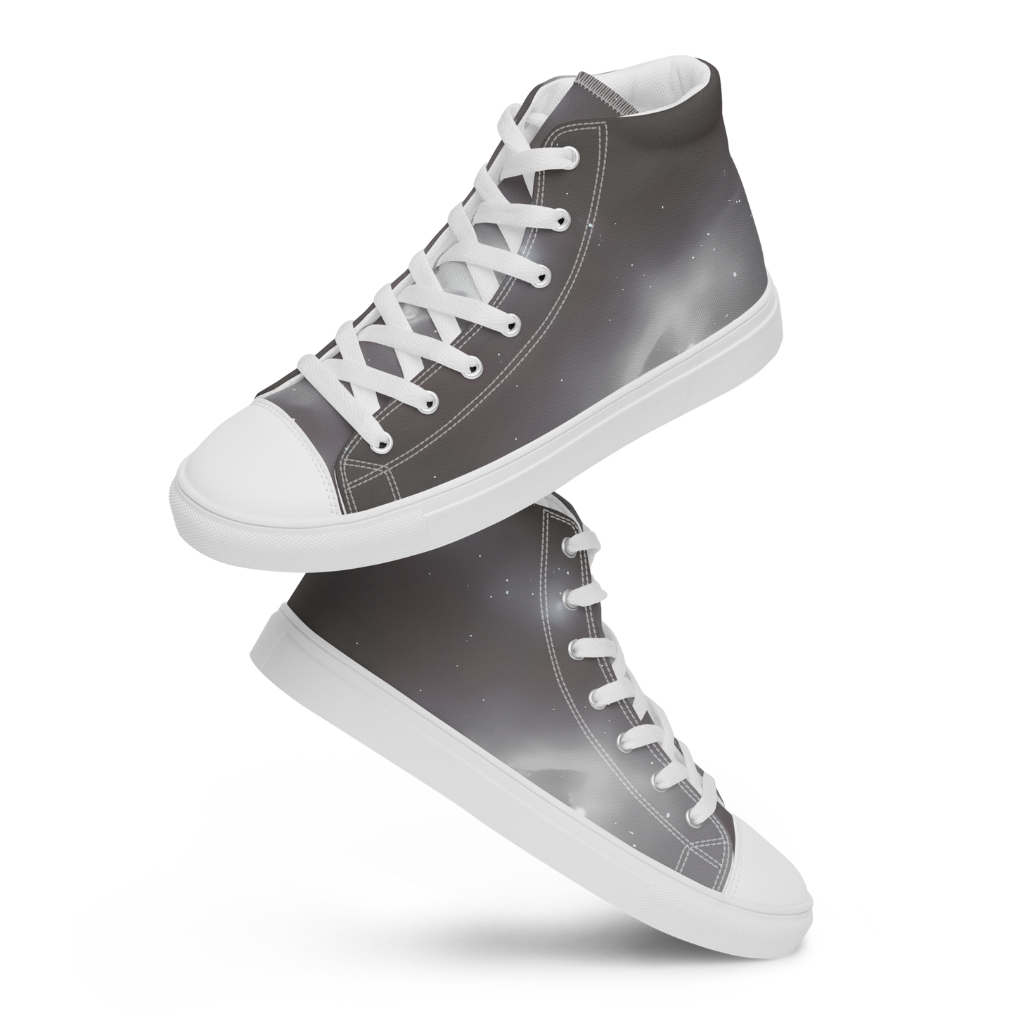 Women's High Top Canvas Shoes - Silver Nebula