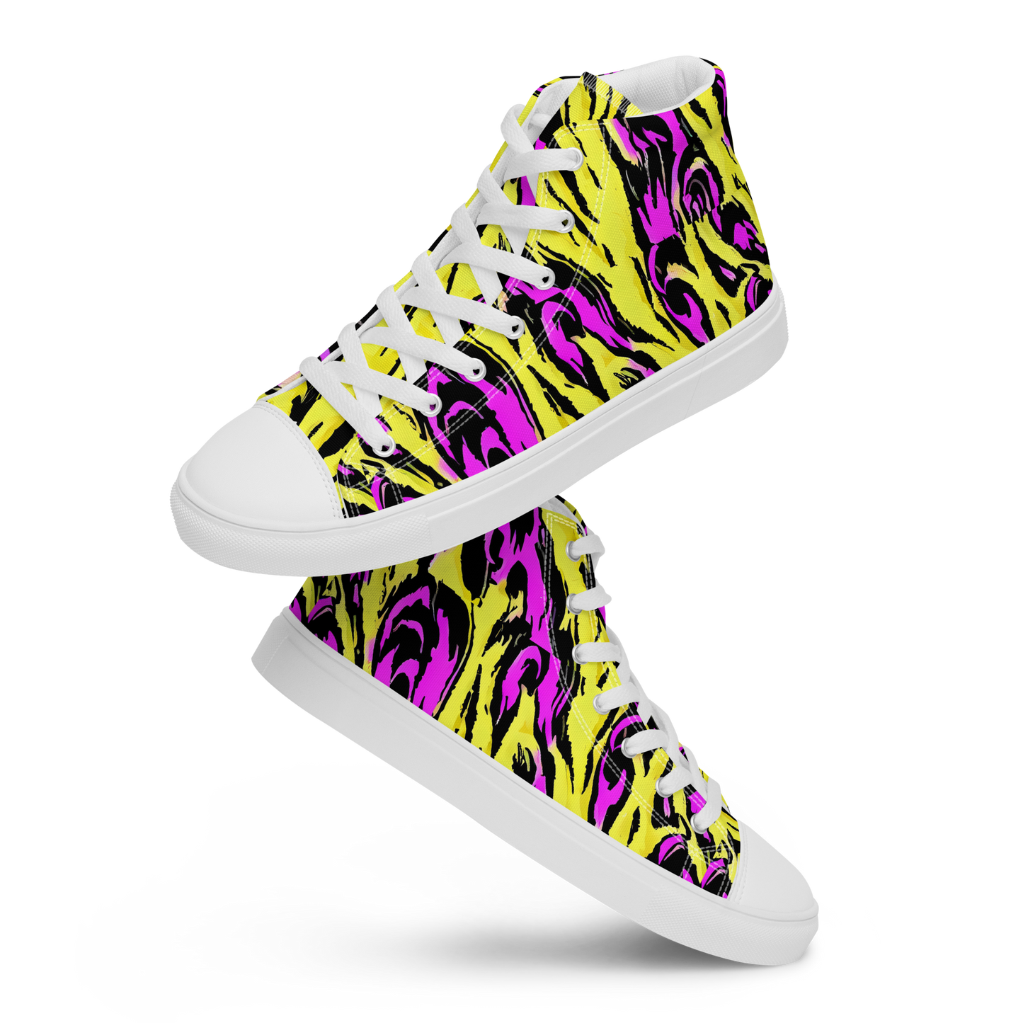 Women's High Top Canvas Shoes - Neon Savanna