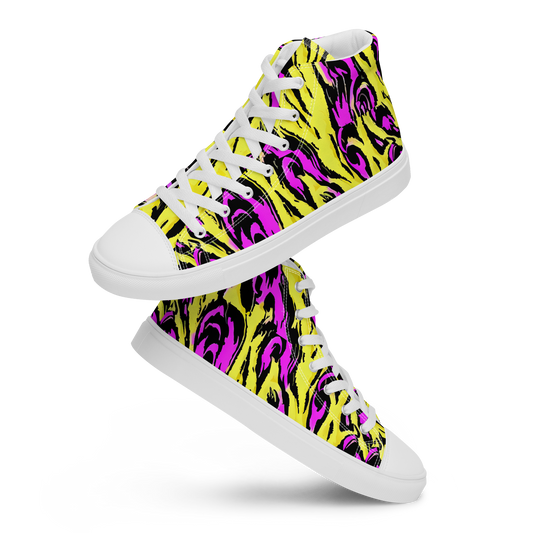 Women's High Top Canvas Shoes - Neon Savanna