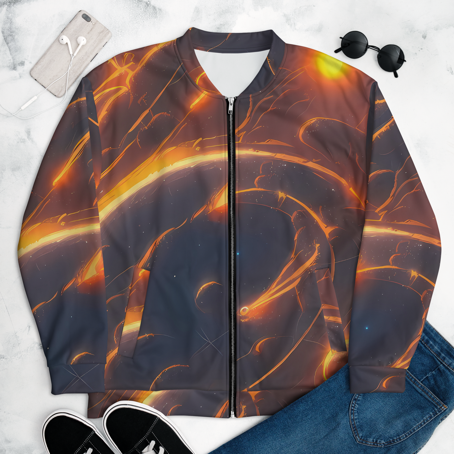 Bomber Jacket - Inferno Spirals