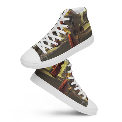 Men's High Top Canvas Shoes - Surreal Shadows