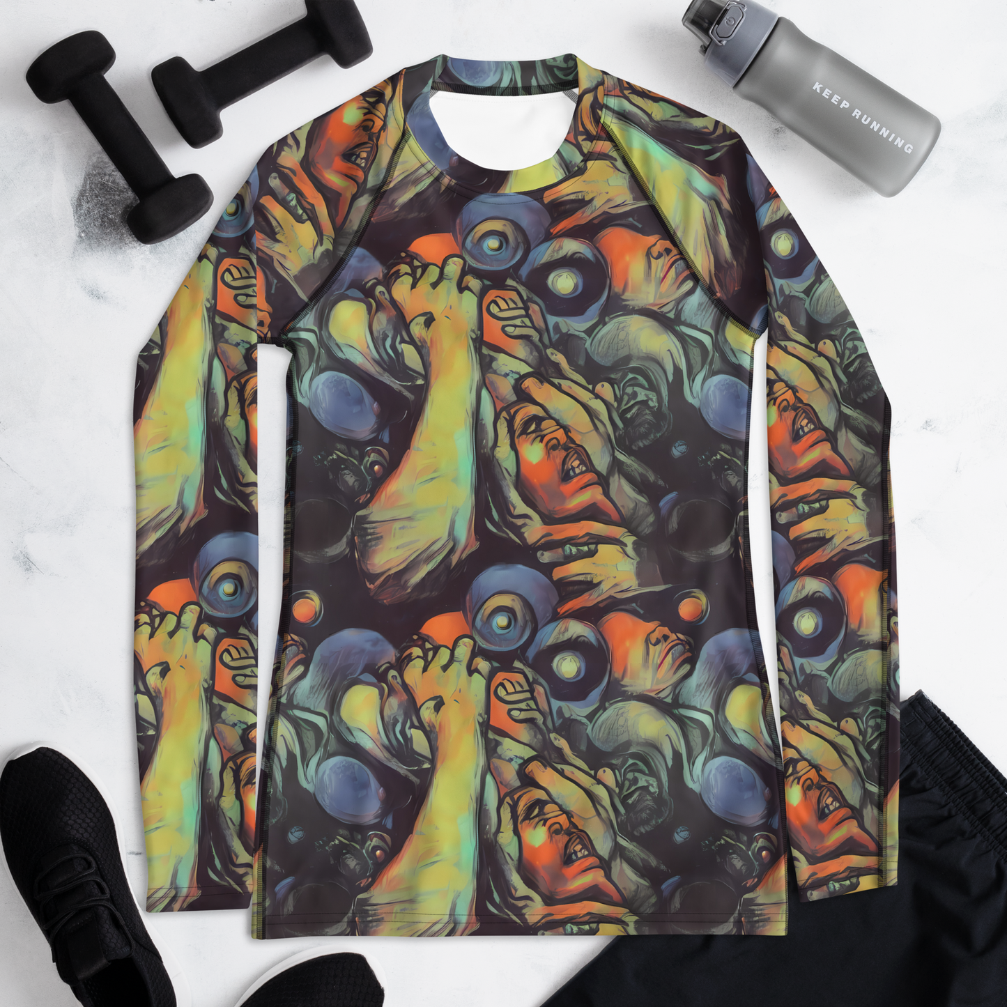 Women's Rash Guard - Cosmic Scream