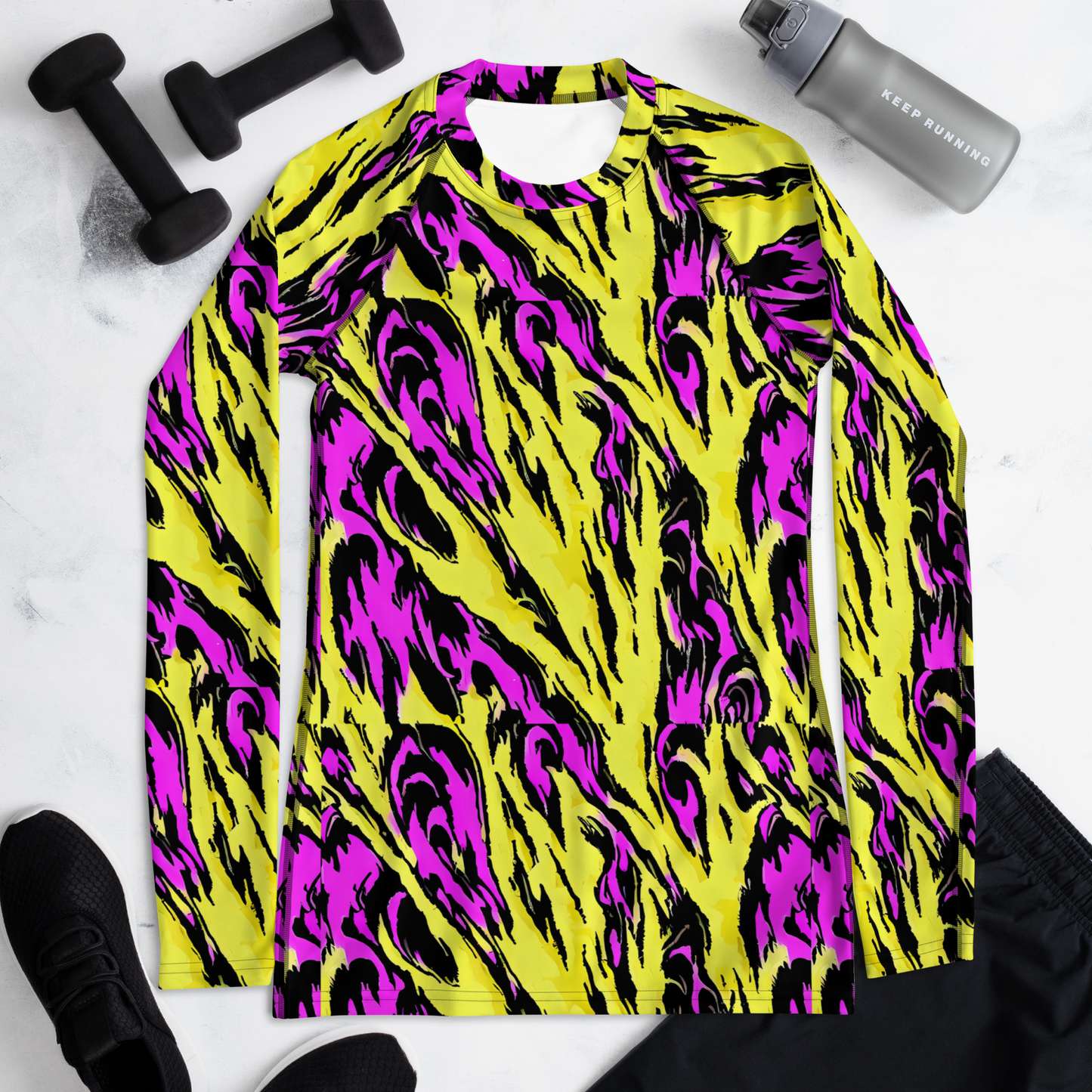 Women's Rash Guard - Neon Savanna