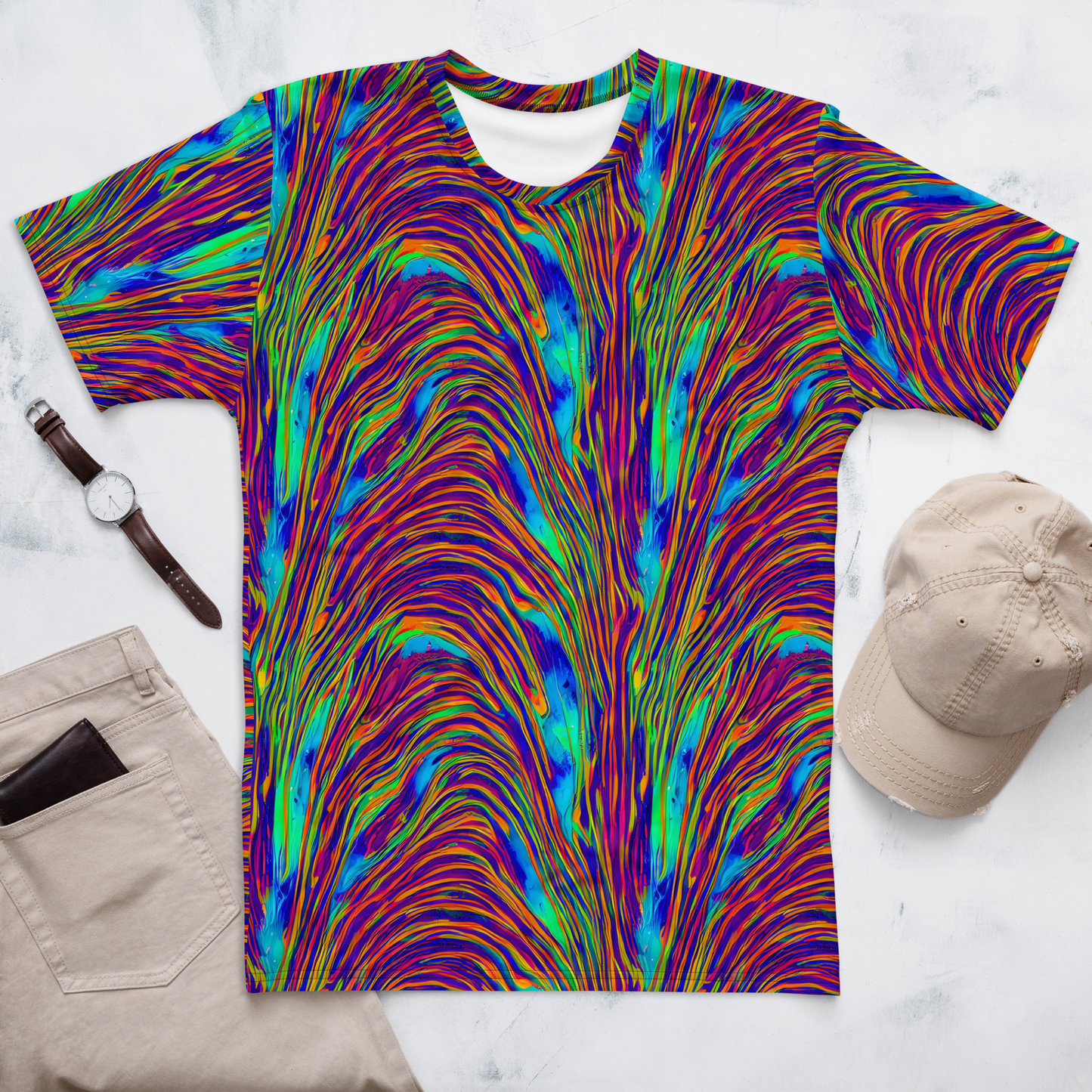 Men's Crew Neck T-Shirt - Lux Waves