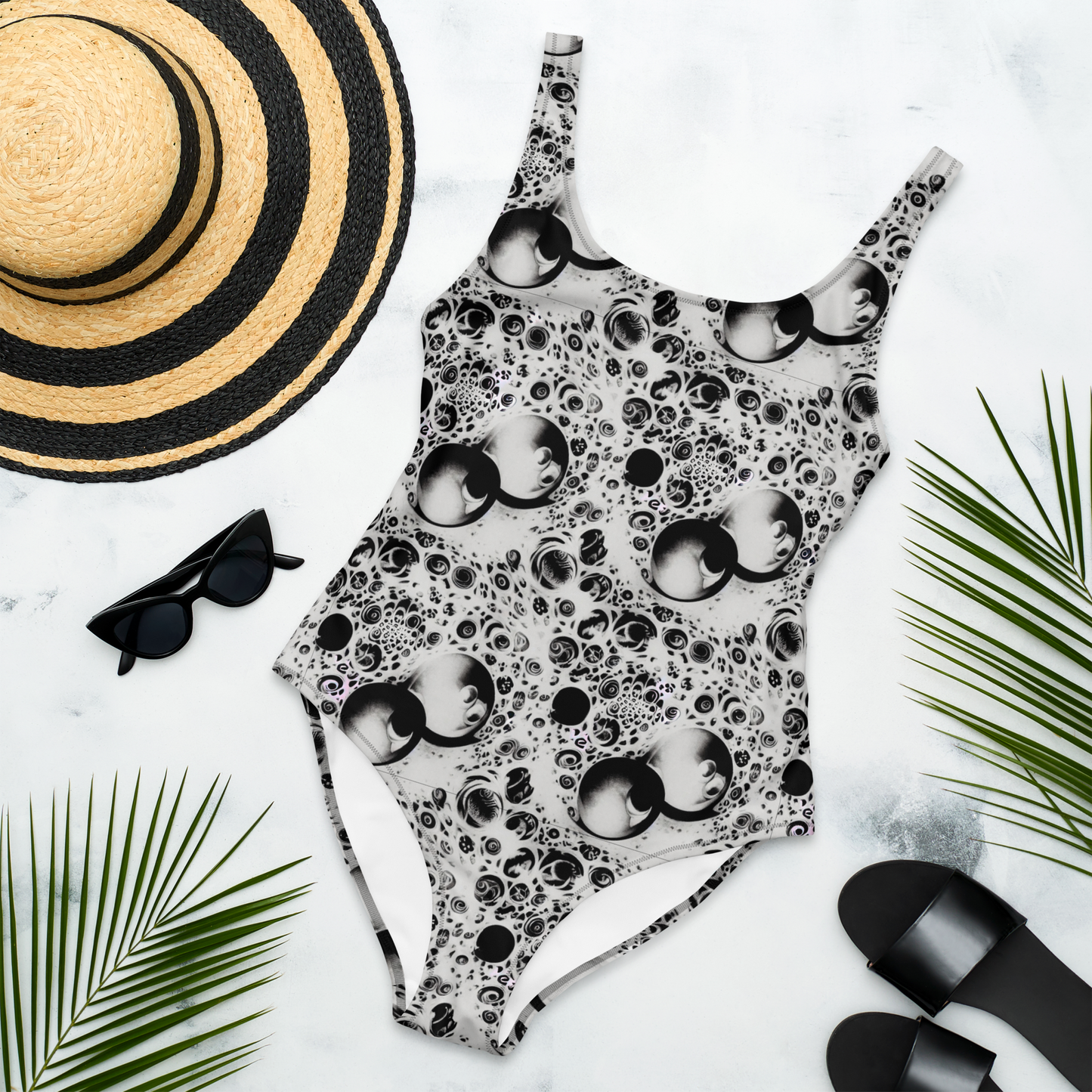 One-Piece Swimsuit - Crater Swirl