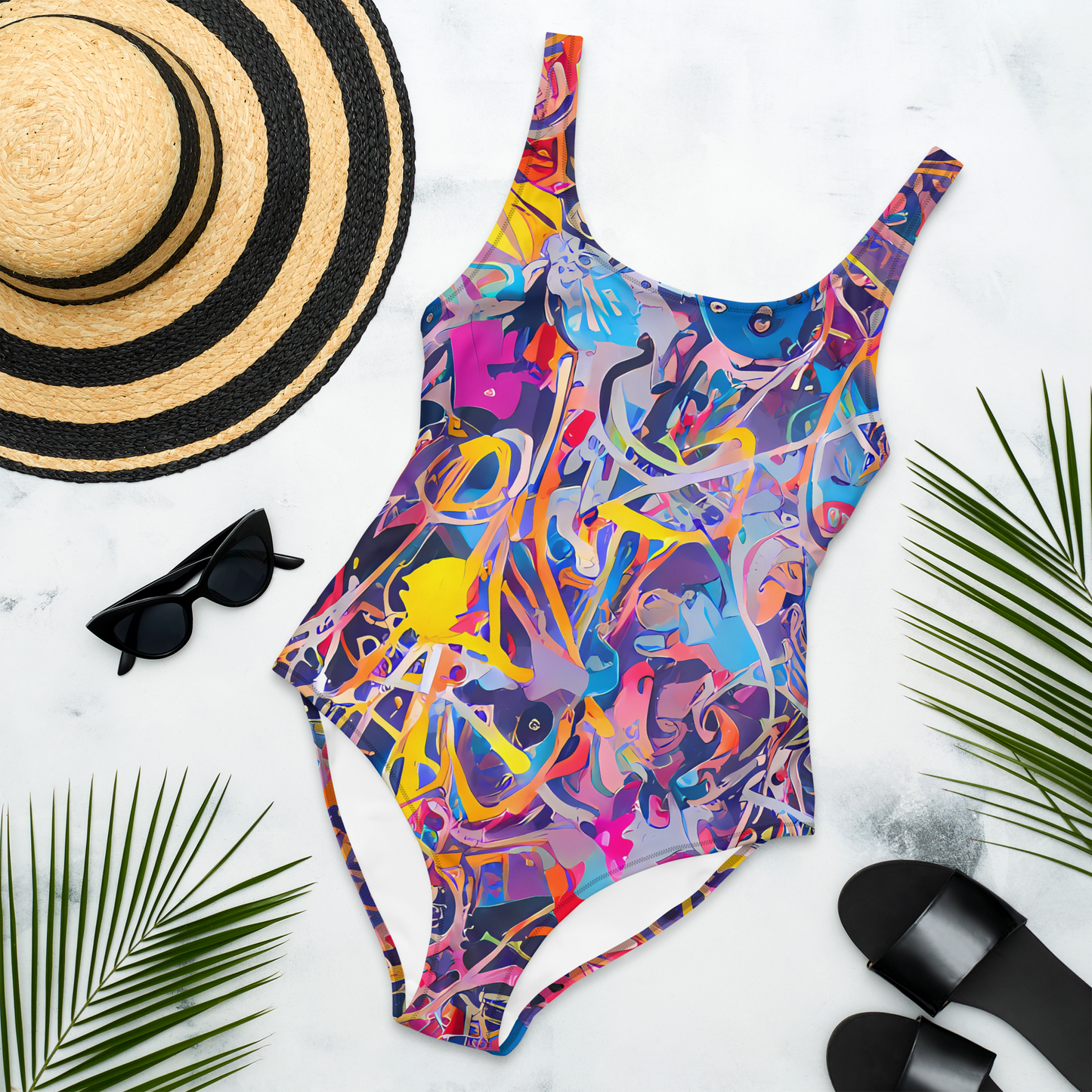 One-Piece Swimsuit - Vibrant Fusion