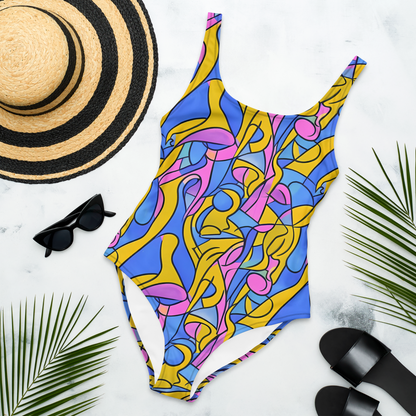 One-Piece Swimsuit - Cosmic Curves