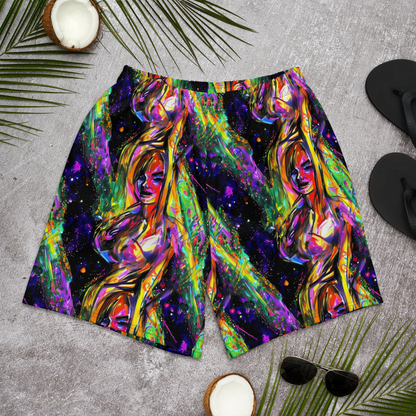 Men's Athletic Shorts - Galactic Flamenco