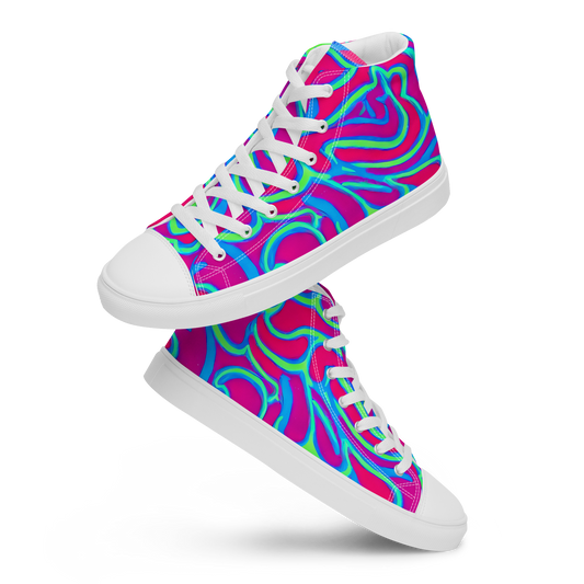 Women's High Top Canvas Shoes - Aquatic Ember