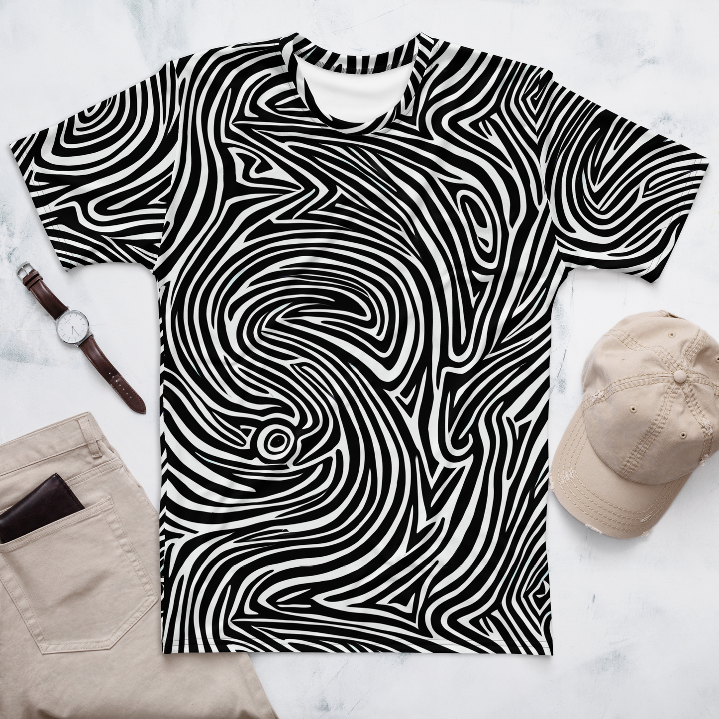 Men's Crew Neck T-Shirt - Vortex Veins