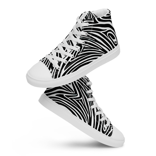 Women's High Top Canvas Shoes - Vortex Veins