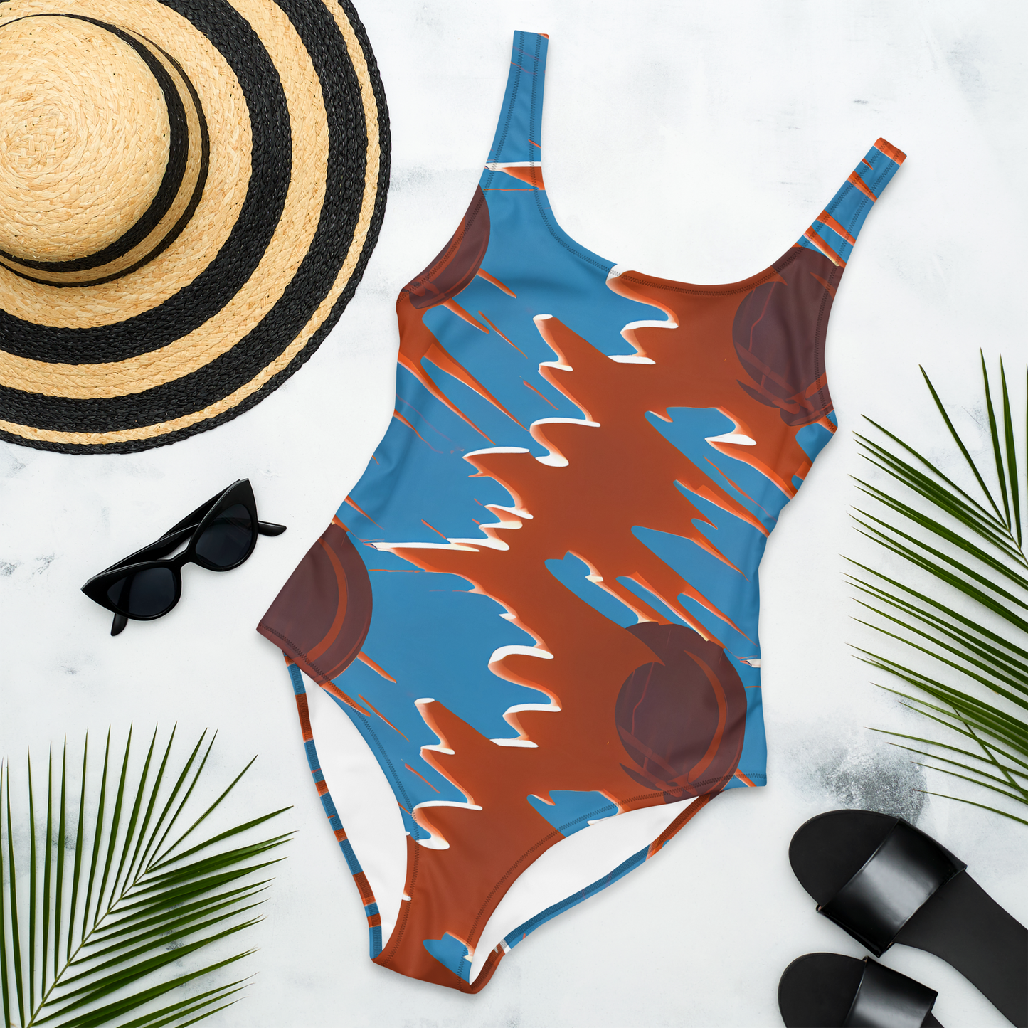 One-Piece Swimsuit - Desert Vortex