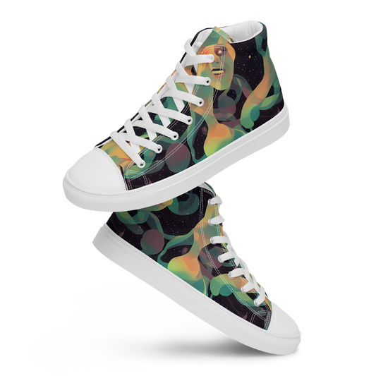 Women's High Top Canvas Shoes - Astral Rhythms