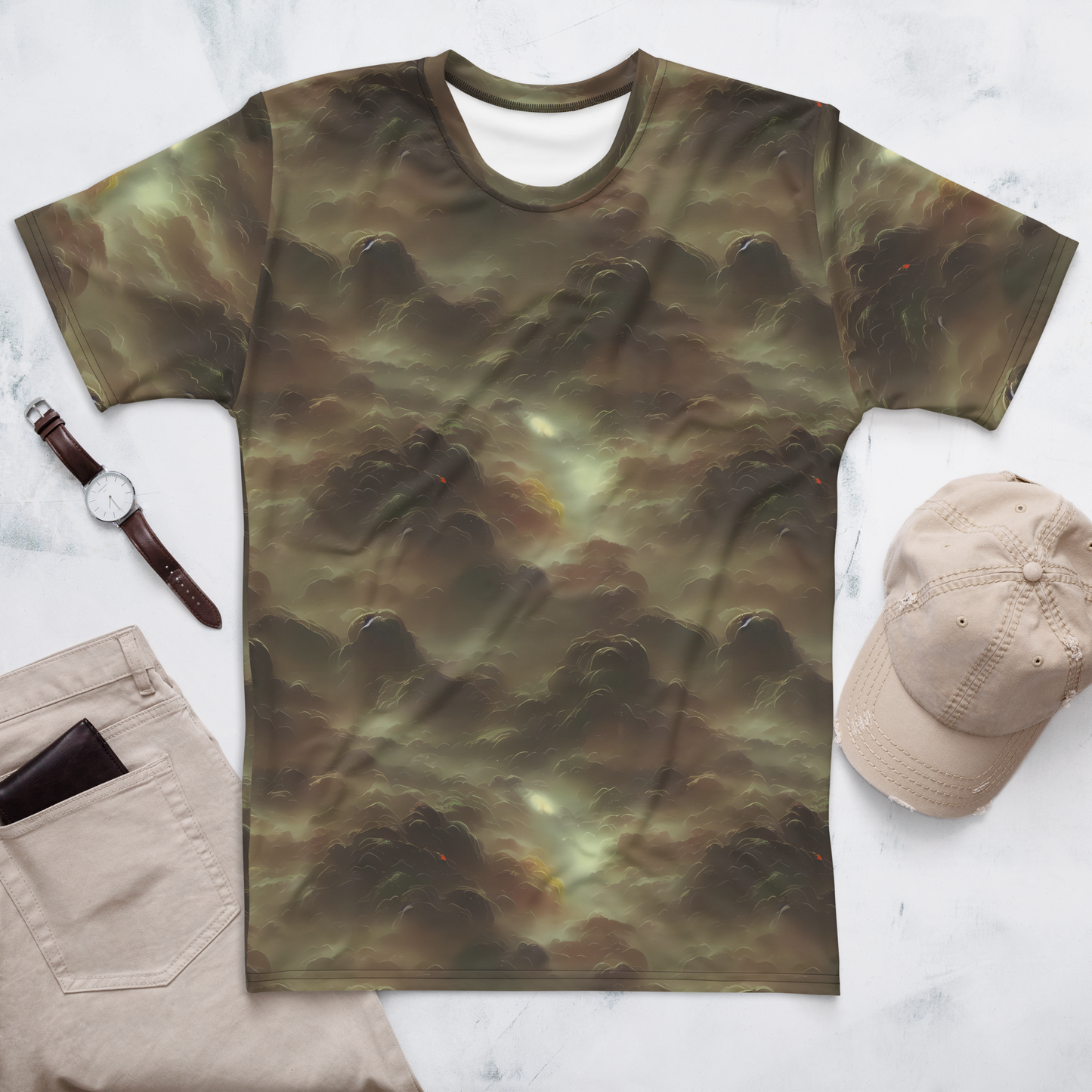 Men's Crew Neck T-Shirt - Celestial Dreamscape