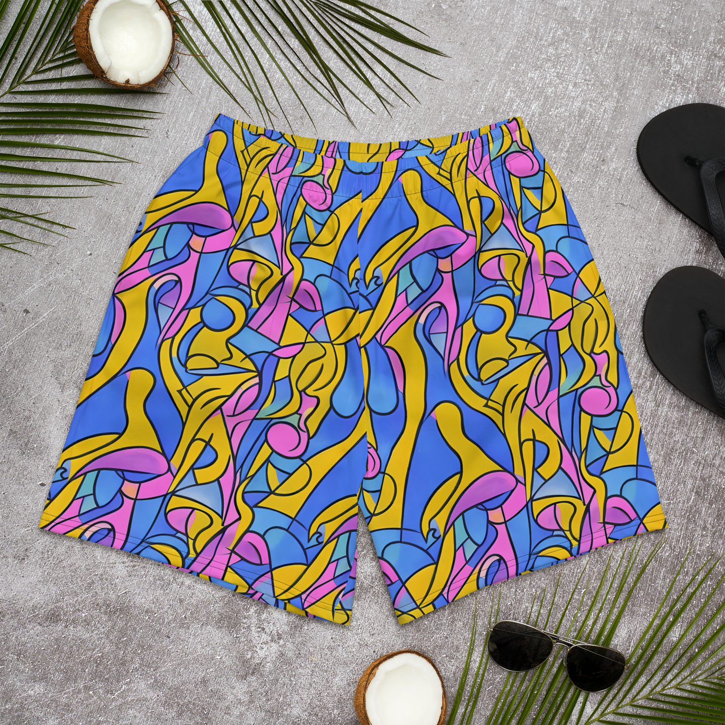 Men's Athletic Shorts - Cosmic Curves