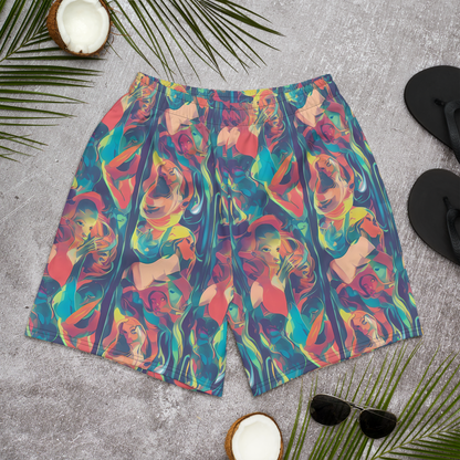 Men's Athletic Shorts - Neon Aurora