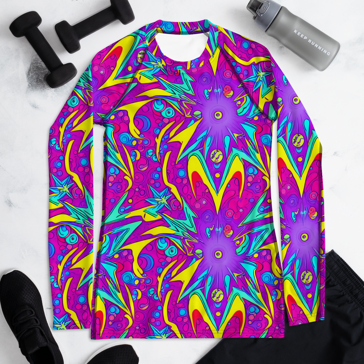 Women's Rash Guard - Nebula Radiance