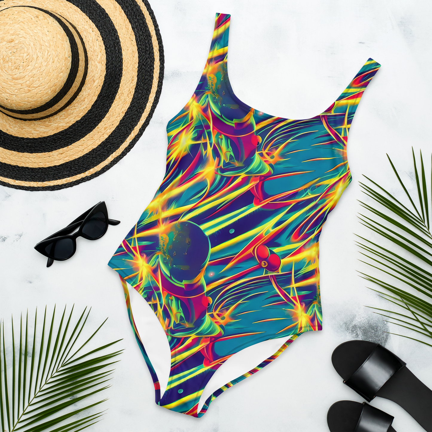One-Piece Swimsuit - Cosmic Inferno
