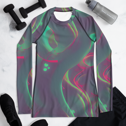 Women's Rash Guard - Neon Whisper