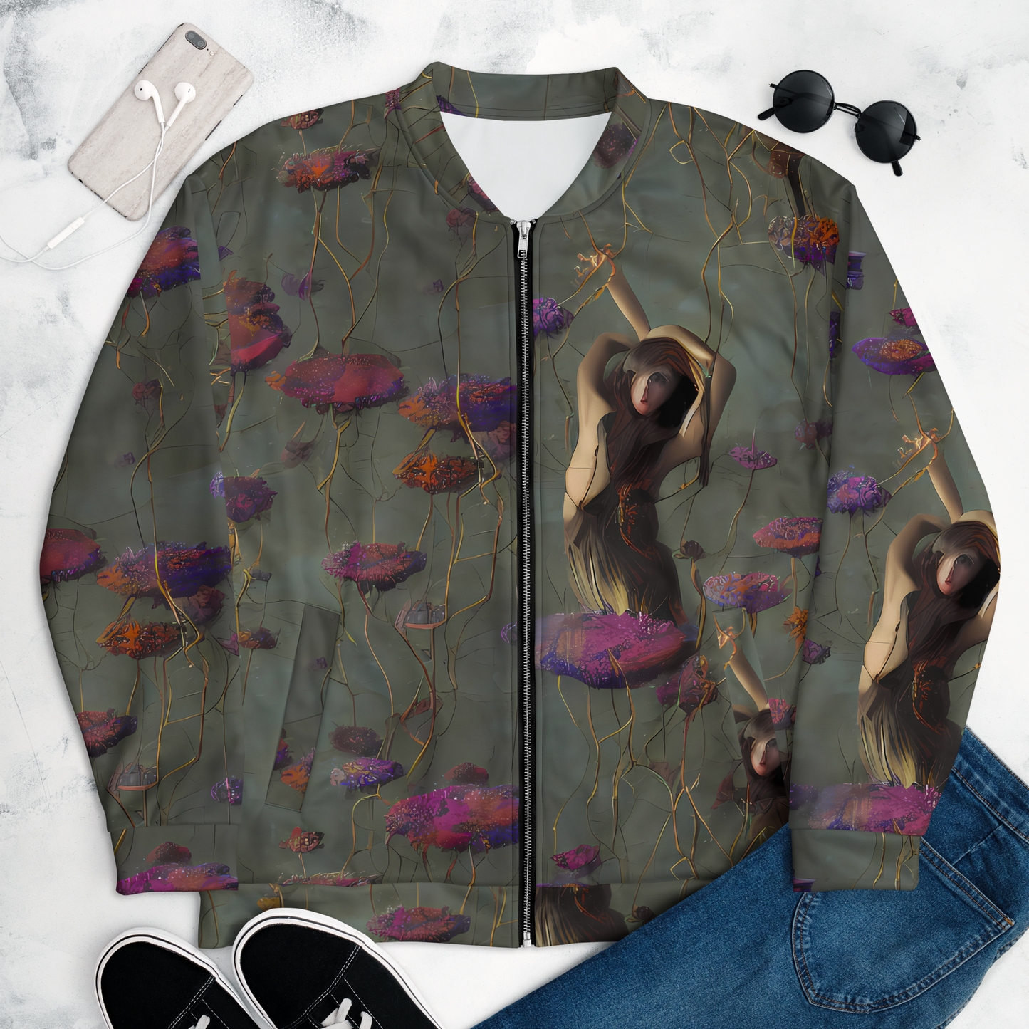 Bomber Jacket - Ethereal Bloom