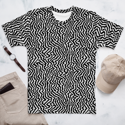 Men's Crew Neck T-Shirt - Static Swirl