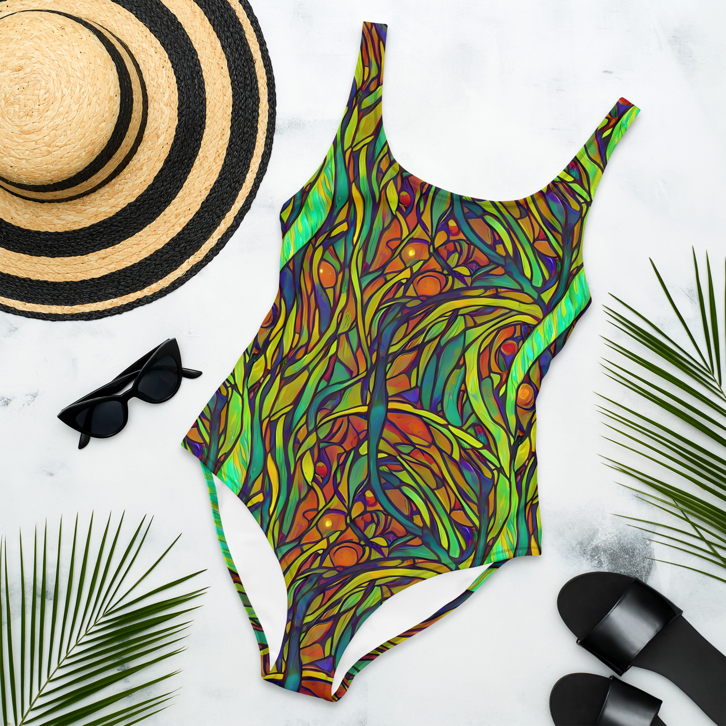 One-Piece Swimsuit - Cosmic Garden