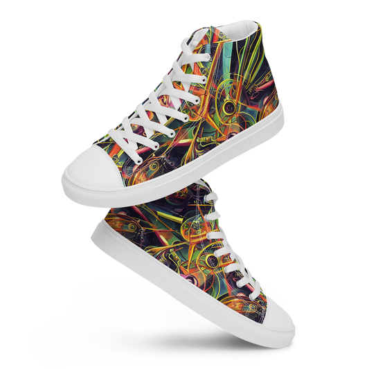 Women's High Top Canvas Shoes - Psychedelic Deep Space