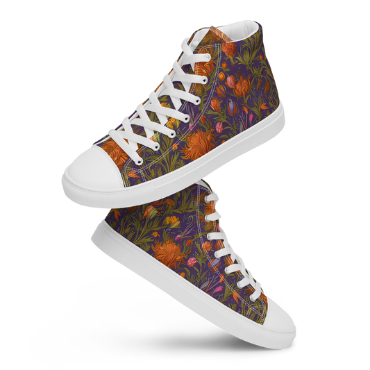 Women's High Top Canvas Shoes - Botanical Nebula