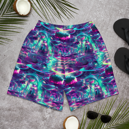 Men's Athletic Shorts - Synthwave Surge